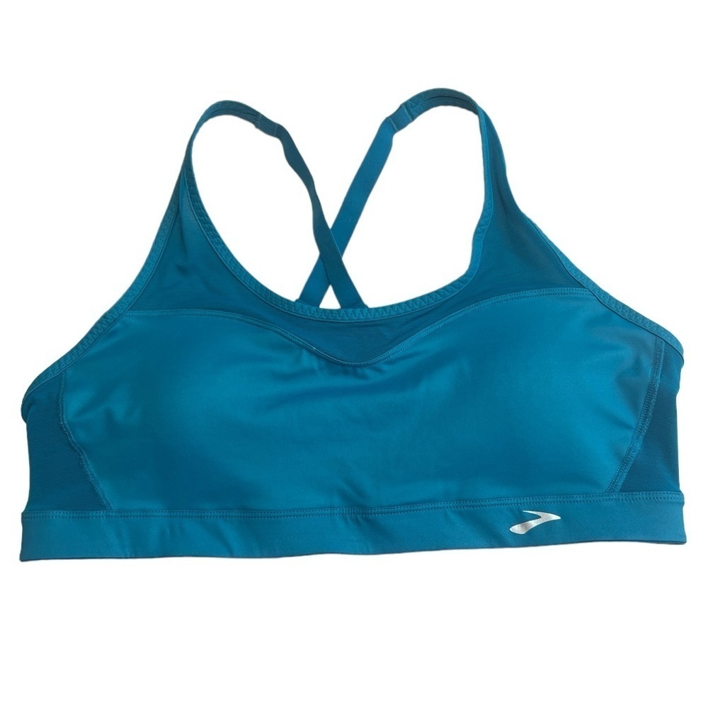 Brooks Fast Forward Crossback Sports Bra.
extra large teal blue Work out gym New
